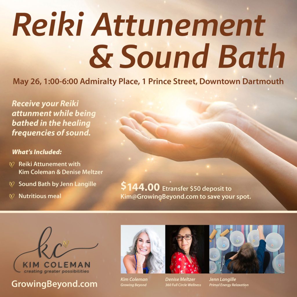 Reiki Attunement and Sound Bath with Kim Coleman, Denise Meltzer & Jenn Langille